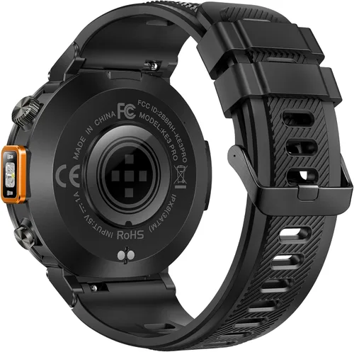Miniatura 21 de Foxhawk Reloj inteligente militar para hombre, 1.45 pulgadas, resistente GPS, reloj inteligente táctico con brújula linterna LED, reloj de fitness
