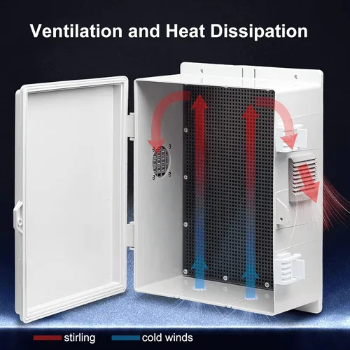 Miniatura 5 de Namunanee - Caja de conexiones eléctricas para exterior, recinto resistente al agua de ABS con panel de montaje interno y tapa con bisagras, 9.2" H