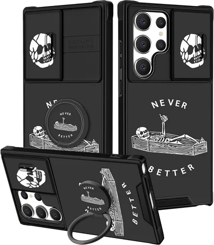 Miniatura 151 de Funda 2 en 1 para Samsung Galaxy Note 10 Plus con diseño de calavera para teléfono con diseño de esqueleto para yoga, fantasma, horror, con cubierta