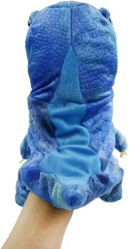 Miniatura 3 de Títeres de mano de dinosaurio de peluche, animal de peluche de dinosaurio, lindo juguete de peluche suave, gran regalo de cumpleaños para niños
