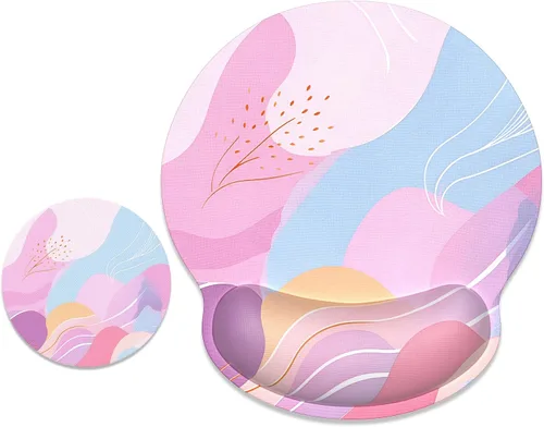 Miniatura 10 de ITNRSIIET Alfombrilla ergonómica para ratón con soporte para muñeca, reposamuñecas, superficie lisa, base de goma antideslizante, suministros