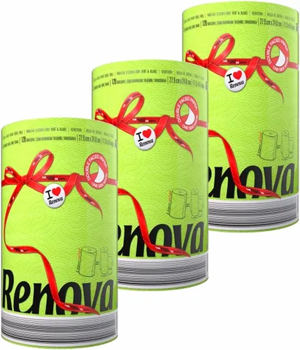 Miniatura 15 de Renova - Juego de rollos de toallas de papel, 2 rollos, 2 capas, 120 hojas altamente absorbentes, eleva tu imagen con estilo profesional y Azul