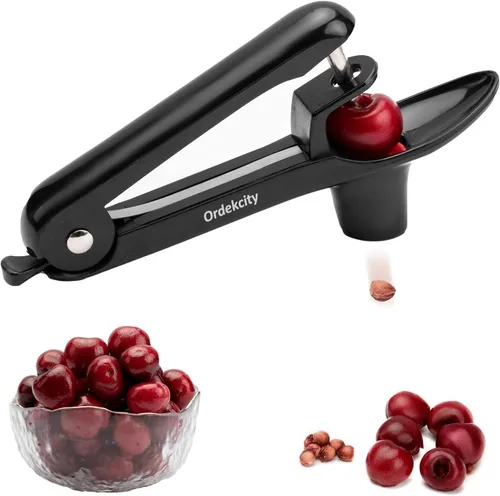 Miniatura 9 de Cherry Pitter - Ordekcity Herramienta de acero inoxidable para remover el carozo de las cerezas con diseño de empuje manual, ahorra tiempo y espacio