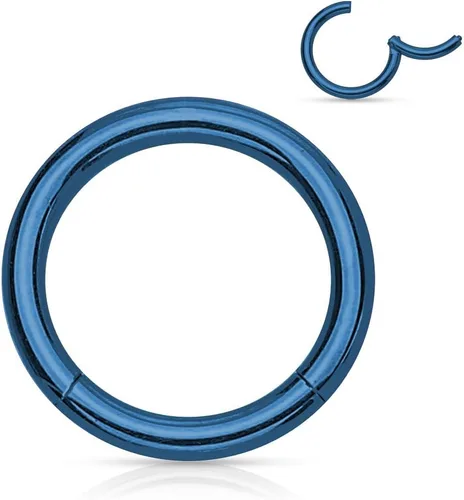 WildKlass Jewely Septum - Anillo de acero quirúrgico para nariz 316L sin costuras (se vende individualmente)
