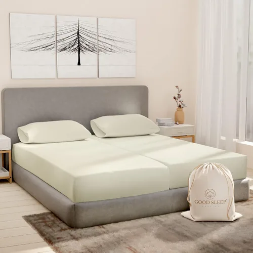 Miniatura 29 de Good Sleep Bedding Juego de sábanas tamaño individual, sábanas 100% algodón egipcio, suaves, 3 piezas, cama de calidad de hotel, juego de sábanas