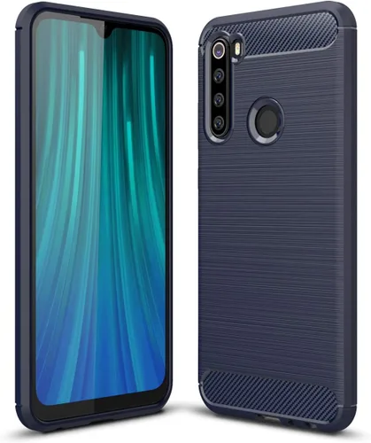 Miniatura 10 de Funda compatible con Xiaomi Redmi Note 8, diseño de textura de fibra de carbono y diseño de textura de cuero, contraportada antiarañazos, absorción
