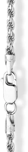 Miniatura 2 de Miabella Tobillera de plata de ley 925 italiana de 0.079 in, 0.118 in, cadena de cuerda trenzada con corte de diamante, para mujeres, adolescentes