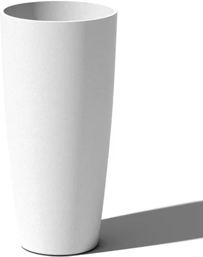 Miniatura 19 de Veradek Mason Series Vega Planter - Maceta redonda alta para interiores o exteriores, porche/patio Hecha de compuesto de plástico y piedra