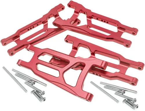 Miniatura 6 de Paquete de 4 brazos de suspensión delanteros y traseros de aleación para Traxxas 1/10 4X4 Slash, Stampede, Rustler 4WD VXL-Replaces Part 3655 Azul