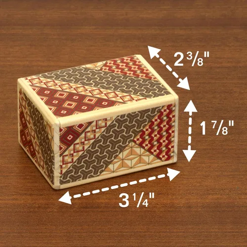 Miniatura 2 de Bits and Pieces - Caja de rompecabezas Secret Puzzle Box detallada de mosaico - Solución en 7 pasos - Caja de rompecabezas de madera para guardar