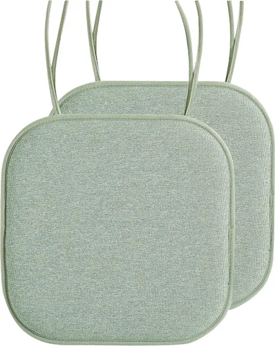 Miniatura 78 de Elegant Comfort Fundas de cojín para silla con lazos y parte trasera de goma antideslizante, espuma viscoelástica gruesa, almohadilla de cojín