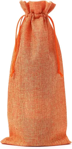 Miniatura 17 de 25 bolsas de arpillera con cordón, bolsa de regalo naranja con cordón, bolsa de joyería, bolsas de arpillera para recuerdos de fiesta de boda
