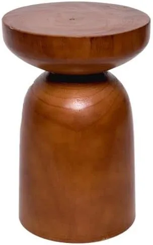 Miniatura 12 de Mesa auxiliar, mesa auxiliar redonda escandinava de madera, mesa auxiliar con pedestal para sala de estar, 1 mesa, color negro de 12.5 pulgadas