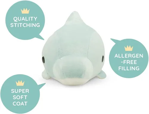 Miniatura 4 de Bellzi Lindo juguete de peluche de delfín bebé, adorable juguete suave de delfín y regalos, regalo perfecto para niños, bebés, niños pequeños