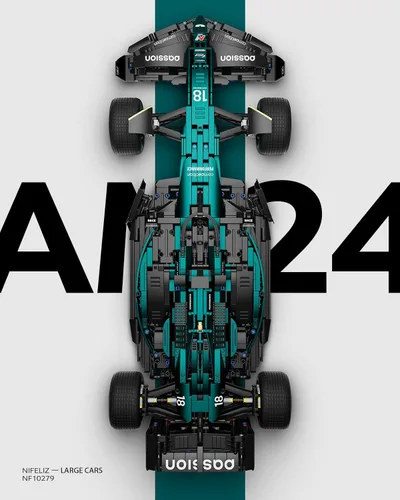 Miniatura 4 de Nifeliz AM24 - Juego de construcción de autos de carreras de Fórmula 1, juego coleccionable a escala 1:8 para adultos, modelo de construcción