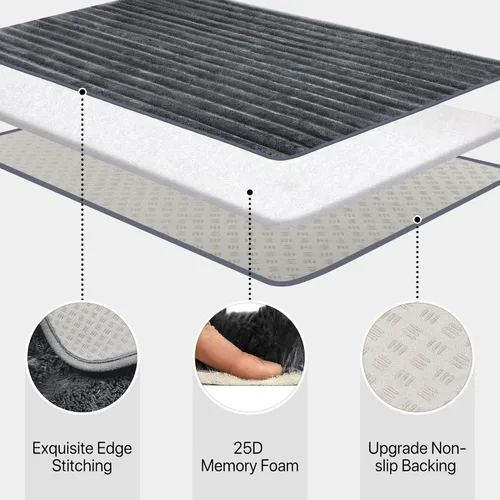 Miniatura 5 de GENIMO Alfombra de área de 5 x 7 pies para dormitorio, alfombra suave y antideslizante para niños y niñas, alfombras de felpa sólidas para sala
