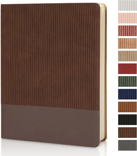 Miniatura 28 de Cuaderno con Líneas para Trabajo, Cuaderno de Notas con Rayas Universitarias 5.79"x8.27" A5 Cuero PU para Escritura Diaria 216 Páginas para Mujeres