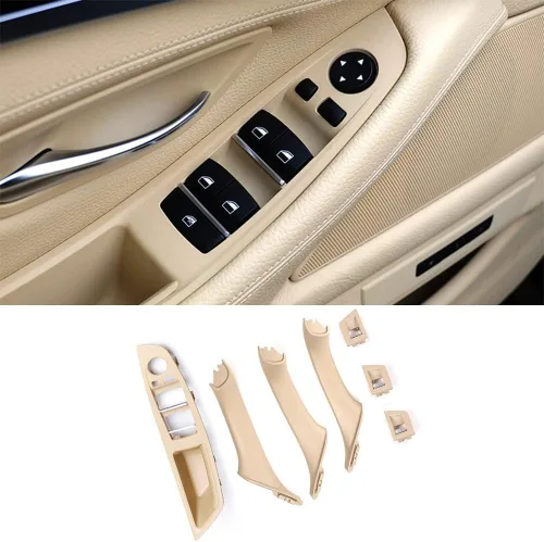 Cubierta de manija de puerta de automóvil para BMW Serie 5 F10 2011-2016 Manijas de puerta interiores Cubierta de repuesto 520i 528i 530i 535d 535i