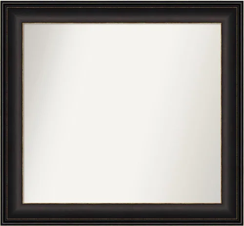 Miniatura 179 de Amanti Art Espejo de baño de bronce para sobre el fregadero, 24 x 24 pulgadas, espejo cuadrado de bronce Lara para tocador, marco de madera