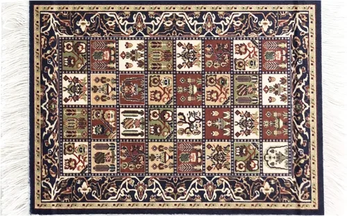 Miniatura 7 de Juego de 4 alfombras de área para casa de muñecas, accesorios de alfombra en miniatura para casas de muñecas, decoración rectangular de suelo de 6 x