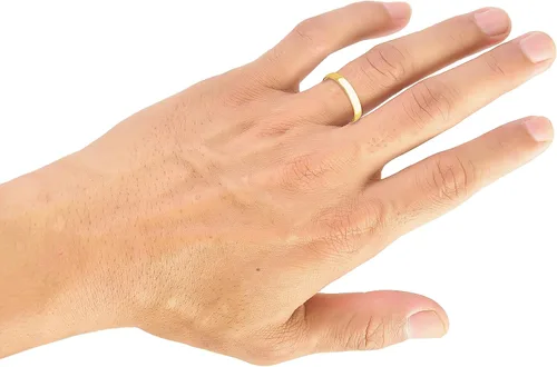 Miniatura 5 de Brilliant Expressions - Alianza de boda clásica simple para hombres o mujeres de 10 quilates o 14 quilates, color rosa o oro amarillo de 0.18