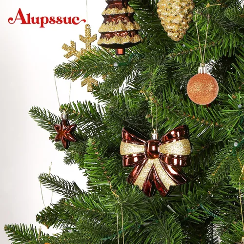 Miniatura 4 de Alupssuc Juego de 82 bolas de Navidad, encantador juego de regalo clásico, decoración de plástico inastillable para árbol de Navidad, vacaciones