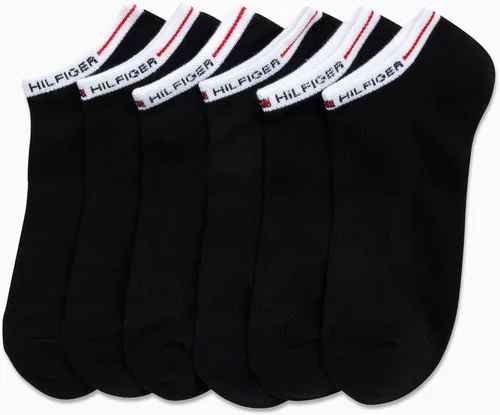 Miniatura 3 de Tommy Hilfiger Paquete de 6 calcetines icónicos con logotipo de bandera repetida para mujer