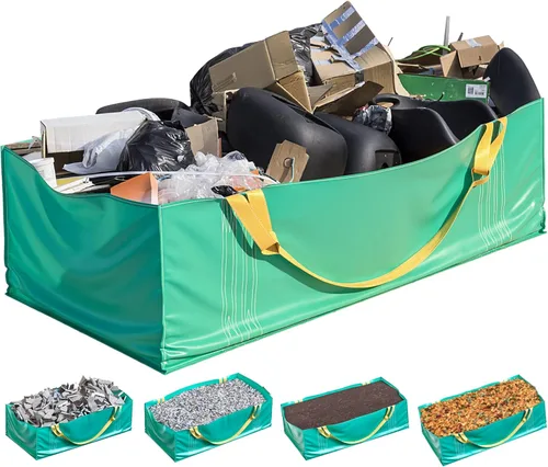 TidyFriend - Contenedor de basura para gestión de residuos con capacidad para hasta 3,500 libras, resistente, reutilizable y plegable, contenedor de
