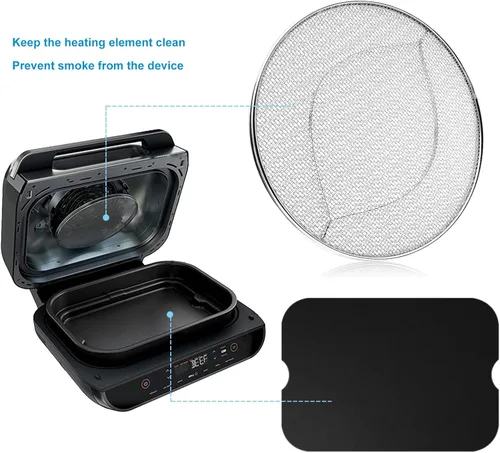 Miniatura 3 de Protector de salpicaduras de repuesto para freidora de aire Ninja Foodi FG551 Stainless Steel Splatter Screen Accessories for Ninja Foodi Smart XL