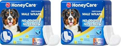 Miniatura 12 de HONEY CARE All-Absorb A27 - Envoltura para perro macho, 50 unidades, extra pequeña