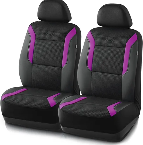 Miniatura 25 de Fundas de asiento de coche de espuma viscoelástica Skechers, fundas de asiento gruesas de malla Air Cool, fundas de asiento de coche para asientos