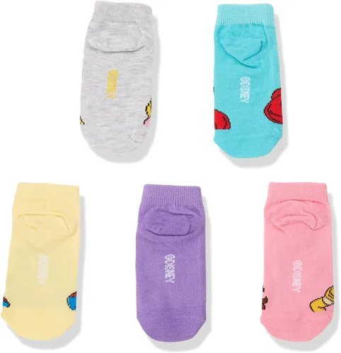 Miniatura 3 de Disney Princess - Calcetines cortos para niñas, paquete de 5
