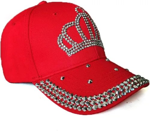 Miniatura 3 de Gorra de béisbol ajustable con diamantes de imitación para mujer, gorra de béisbol de algodón, gorra de hip hop, gorra de sol