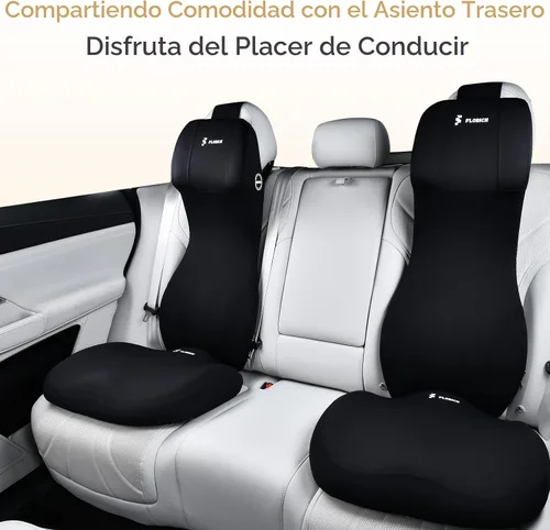 Miniatura 8 de FLORICH Cojín para Asiento de Automóvil y Almohada de Reposacabezas con Soporte Lumbar de Espuma Viscoelástica Cojín Ergonómico para Automóvil