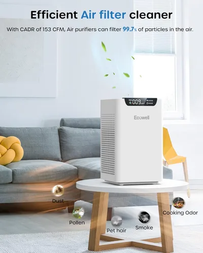 Miniatura 2 de Purificadores de aire para dormitorio del hogar de hasta 1102 pies cuadrados con sensores de calidad del aire, filtro H13 True HEPA, purificador