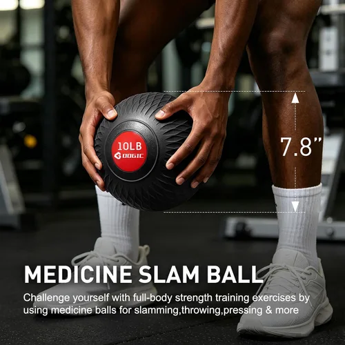 Miniatura 2 de Slam Ball 8-10 lb Medicine Ball Weighted Balls for Exercise and Workout, Strength, Cardio, Cross-Training and Core Workouts