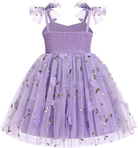 Miniatura 173 de IMEKIS Vestido de princesa de cumpleaños para niña pequeña, confeti brillante, bohemio, arco iris, pastel, sesión de fotos, traje para 1-6T