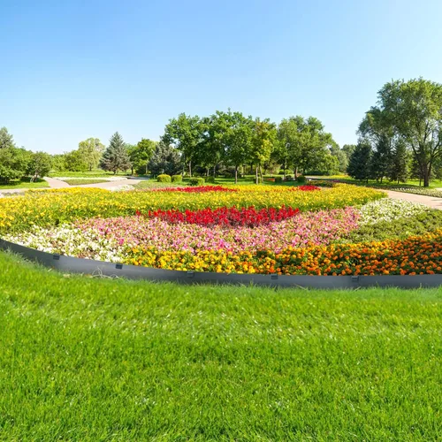 Miniatura 7 de Juego de 30 estacas de paisaje, estacas de anclaje de jardín de 10 pulgadas para tablero de terraza, bobina de borde de paisaje, barrera de césped