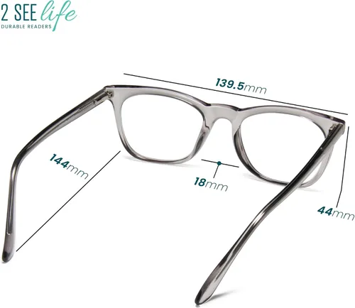 Miniatura 7 de 2SeeLife Gafas de Lectura con Filtro de Luz Azul para Hombres y Mujeres – Ajuste Pequeño-Mediano, Marco Resistente, Bisagras de Resorte, Lectores