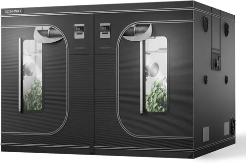 Miniatura 9 de AC Infinity CLOUDLAB 894, Tienda de cultivo avanzada de 8 x 4, postes más gruesos de 1 pulgada, lona Mylar 2000D, alta reflectividad probada