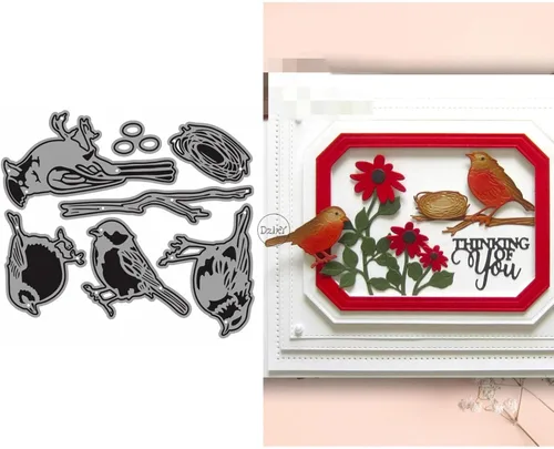 Miniatura 24 de DzIxY Lindas matrices de corte de metal de mariposa de insectos para hacer tarjetas, juegos de troqueles de papel para grabar, álbum, plantillas