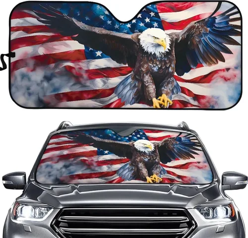 Miniatura 17 de SEANATIVE Parasol divertido para parabrisas de automóvil, protección contra rayos UV, protector de ventana delantera, diseño de ojos enojados