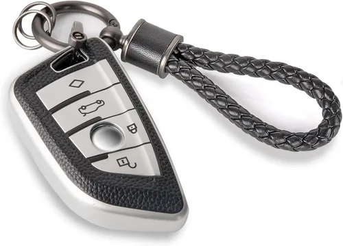 Miniatura 45 de Funda para llavero Jeep con llavero trenzado de diamante de lujo, funda suave mejorada para Wrangler Rubicon Gladiator JL JLU JT Sahara JLU Flip