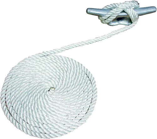Miniatura 5 de Attwood 11706-7 Premium 3-Strand Twisted Nylon Dock Line, 1/2-Inch Thick, 15 Feet Long, Pre-Spliced One End, White (Pack of 3)