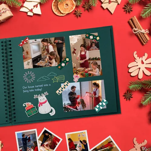 Miniatura 9 de Álbum de recortes de 8 x 8 pulgadas, álbum de recortes DIY de tapa dura de papel kraft, álbumes de fotos, 40 páginas, perfecto para fotos de 4 x 6