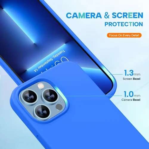 Miniatura 3 de Miracase - Funda diseñada para iPhone 13 Pro Max con protector de pantalla, [forro de microfibra suave antiarañazos], funda protectora de silicona