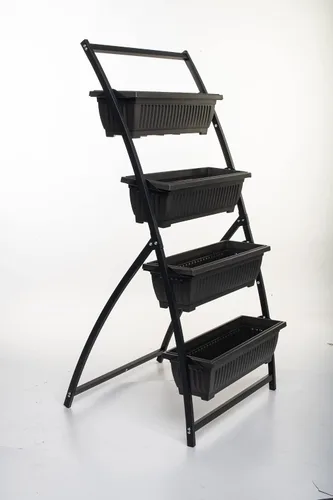Miniatura 4 de NuVue Products 26024 Avenue - Jardín vertical portátil de 4 niveles para cultivar plantas y flores comestibles, sin BPA, moderna torre de plantas