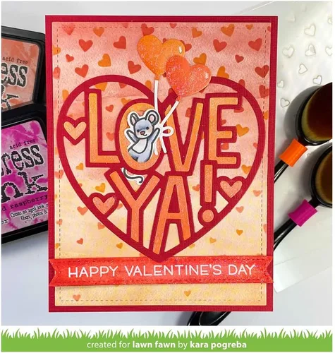 Miniatura 3 de LAWN FAWN Troquel de corte de césped con diseño gigante Love Ya