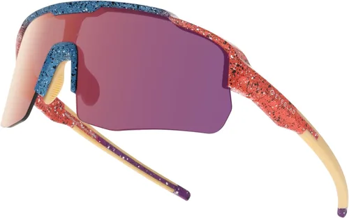 MOTIONVIEW - Gafas de sol deportivas para exteriores, HD, alto contraste, UV400, para correr, béisbol, softbol, deportes, ecológicas Sugar Berry