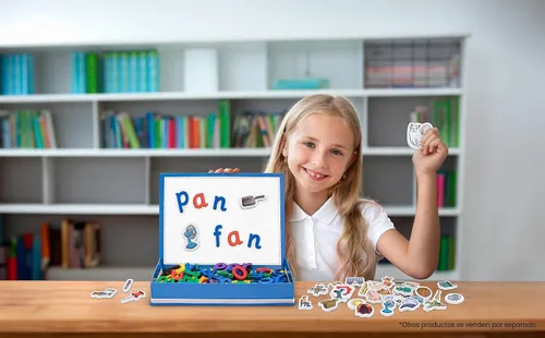 Miniatura 2 de Junior Learning Rainbow CVC Objects - Juego de espuma magnética, 40 piezas, edades de 4 a 5 años, fonía, pre K-K